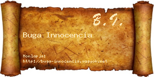 Buga Innocencia névjegykártya